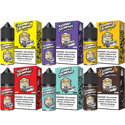 Tinted Brew Johnny Creampuff TFN Salt Series E-Liquid 30mL | 35mg Group Photo