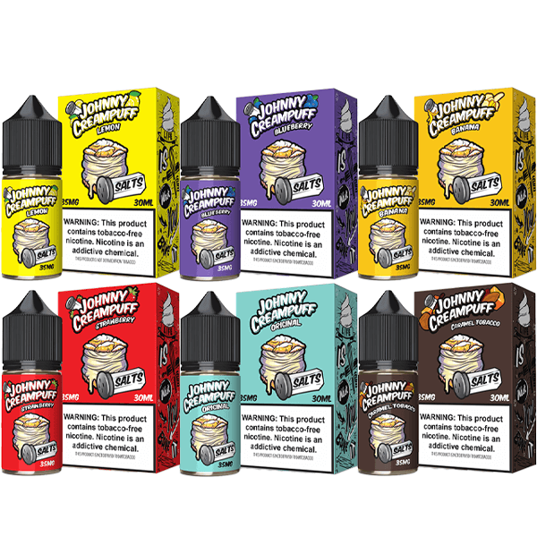 Tinted Brew Johnny Creampuff TFN Salt Series E-Liquid 30mL | 50mg Group Photo