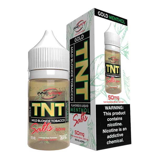 Innevape TNT Salt Series E-Liquid 30mL (Salt Nic) | 50mg TNT Gold Menthol with packaging