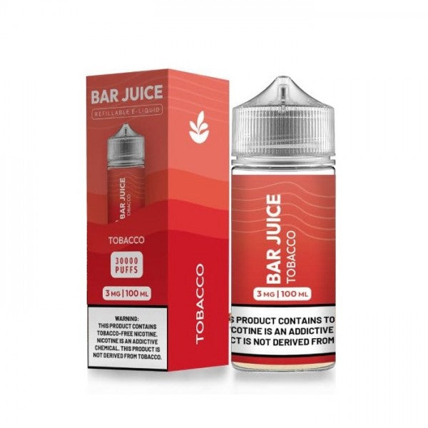 Bar Juice BJ30000 E-Liquid 100mL (Freebase) | 3mg Tobacco with Packaging