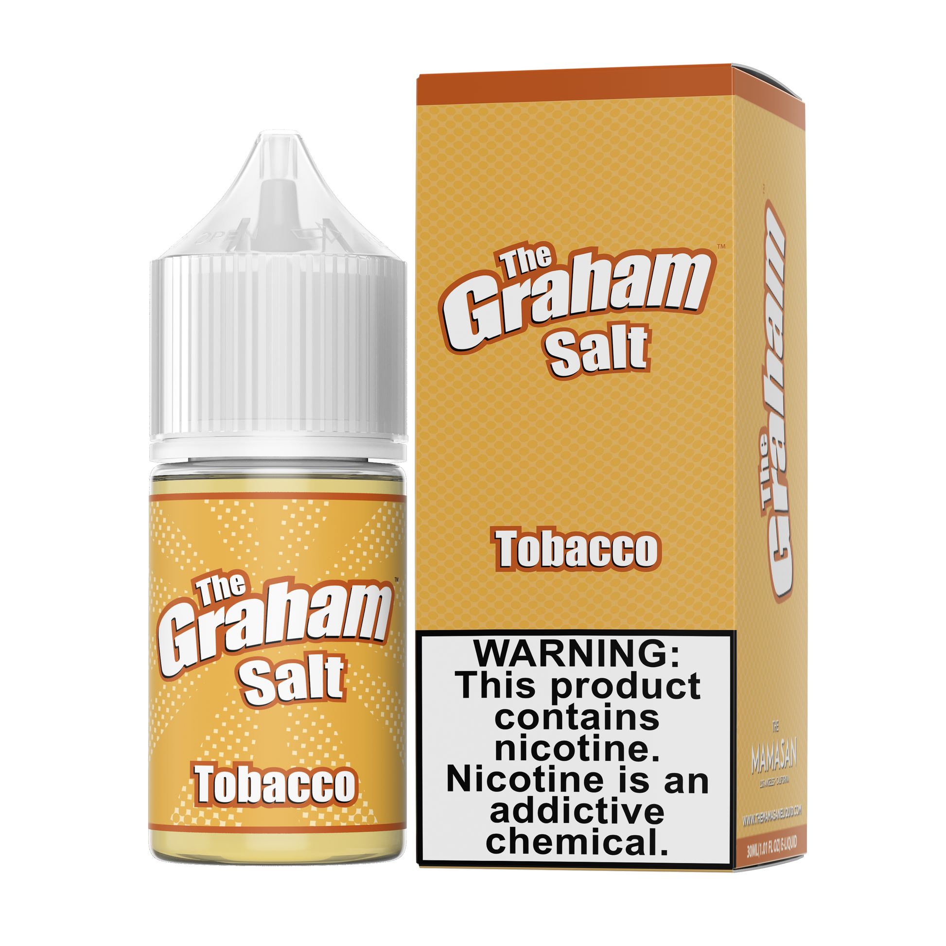 The Graham Salt Series E-Liquid 30mL Tobacco with packaging