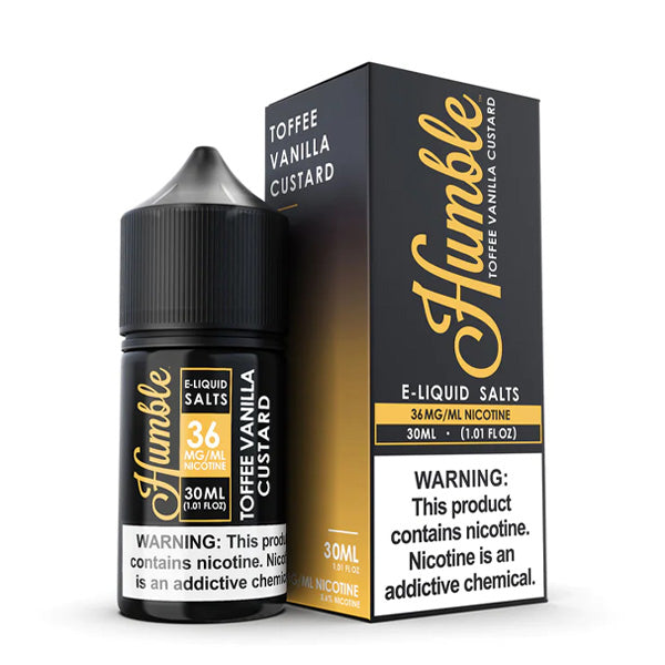 Humble Salt Series E-Liquid 36mg | 30mL (Salt Nic) Toffee Vanilla with Packaging