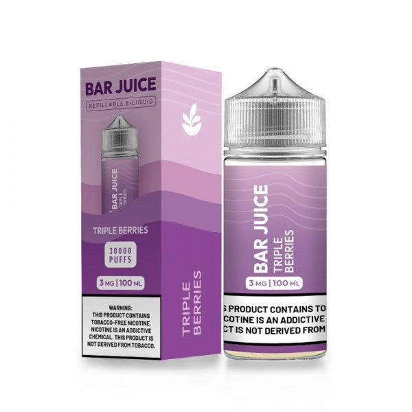 Bar Juice BJ30000 E-Liquid 100mL (Freebase) | 3mg Tripple Berries with Packaging