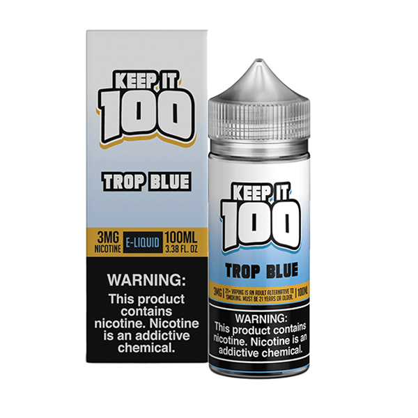 Keep It 100 TFN Series E-Liquid 3mg | 100mL (Freebase) Trop Blue with Packaging