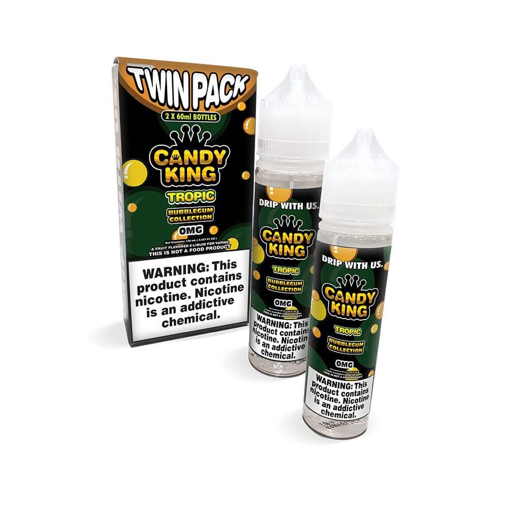 Candy King Bubblegum Series E-Liquid 120mL (Freebase) | 0mg Tropic with packaging