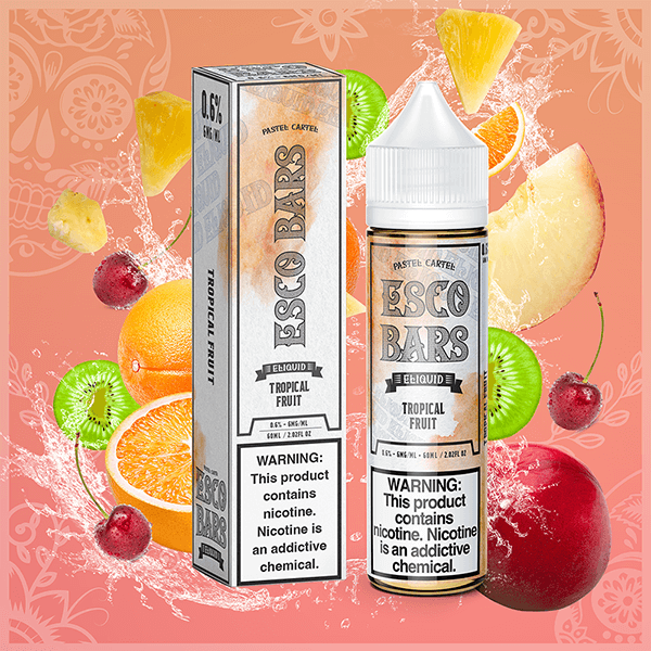 Esco Bars E-Liquid 0mg | 60mL (Freebase) Tropical Fruit with Packaging