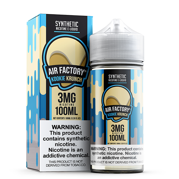 Air Factory TFN Series E-Liquid 100mL (Freebase) | Vanilla Crunch Kookie Krunch with packaging