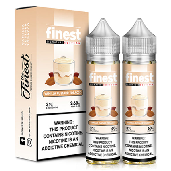 Signature Edition by Finest E-Liquid x2-60ml Vanilla Custard with packaging