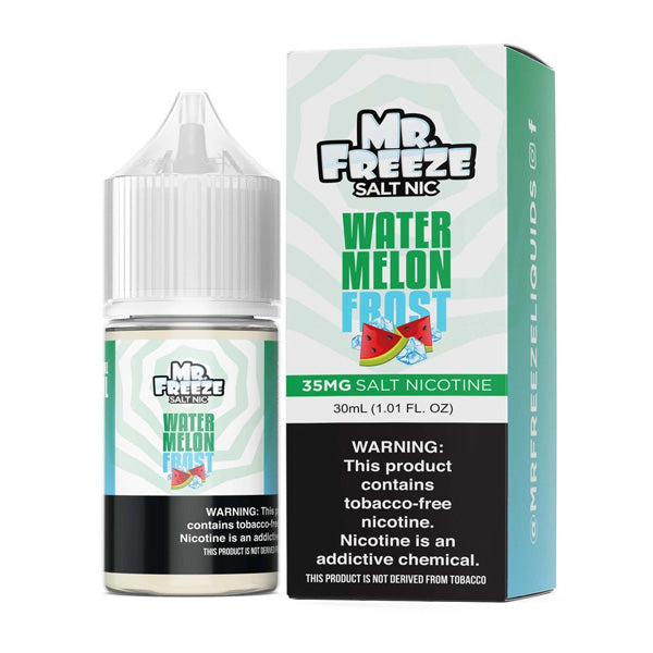 Mr. Freeze TFN Salt Series E-Liquid 30mL (Salt Nic) | 35mg Watermelon Frost with packaging