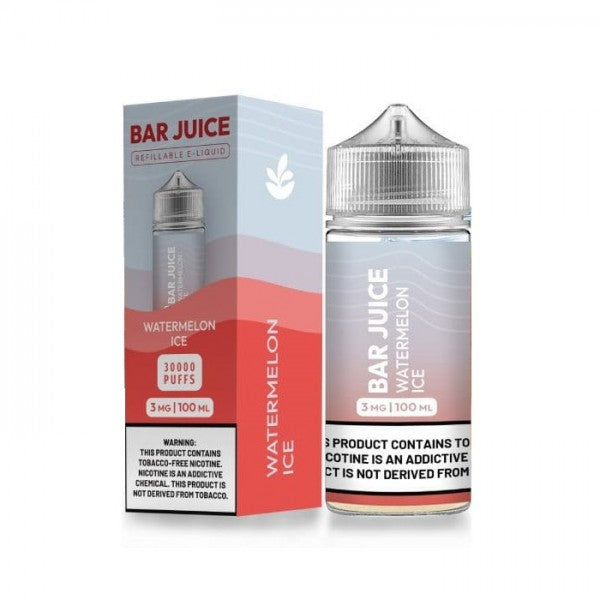 Bar Juice BJ30000 E-Liquid 100mL (Freebase) | 3mg Watermelon Ice with Packaging