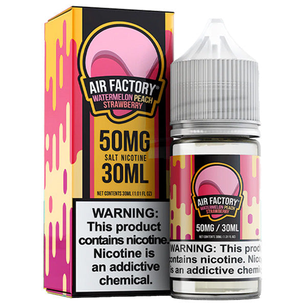 Air Factory TFN Salt Series E-Liquid 30mL (Salt Nic) | 50mg Watermelon Peach Strawberry with Packaging