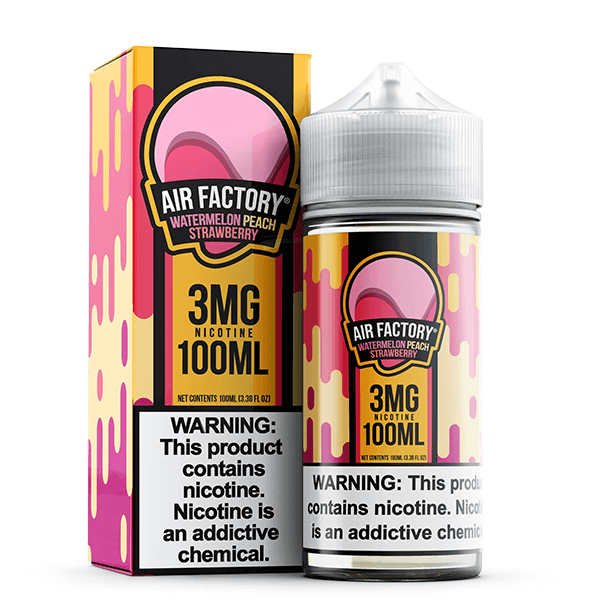 Air Factory TFN Series E-Liquid 100mL (Freebase) |  Watermelon Peach Strawberry with packaging