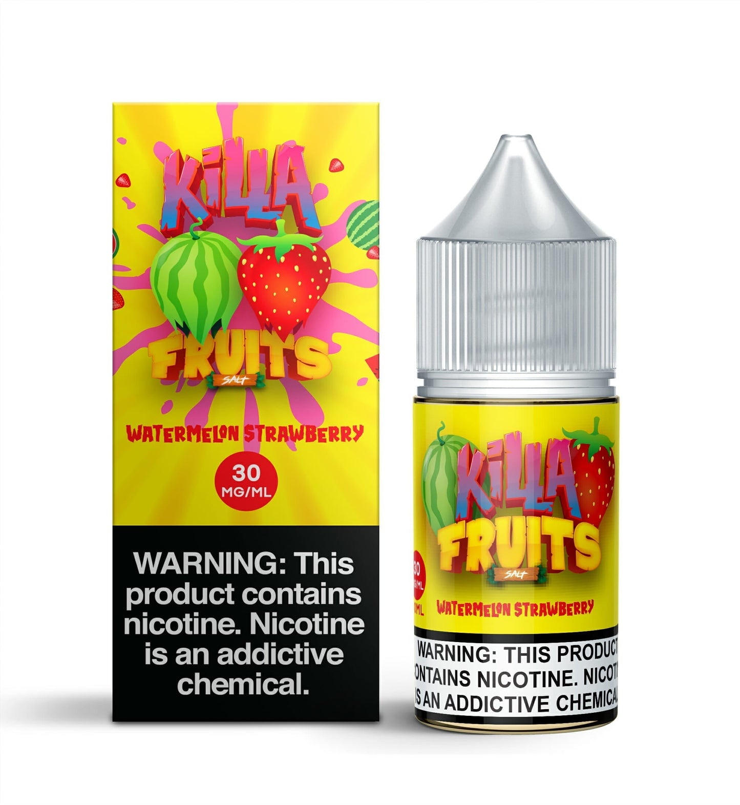 Killa Fruits Salt Series E-Liquid 30mL (Salt Nic) | 30mg Watermelon Strawberry with packaging