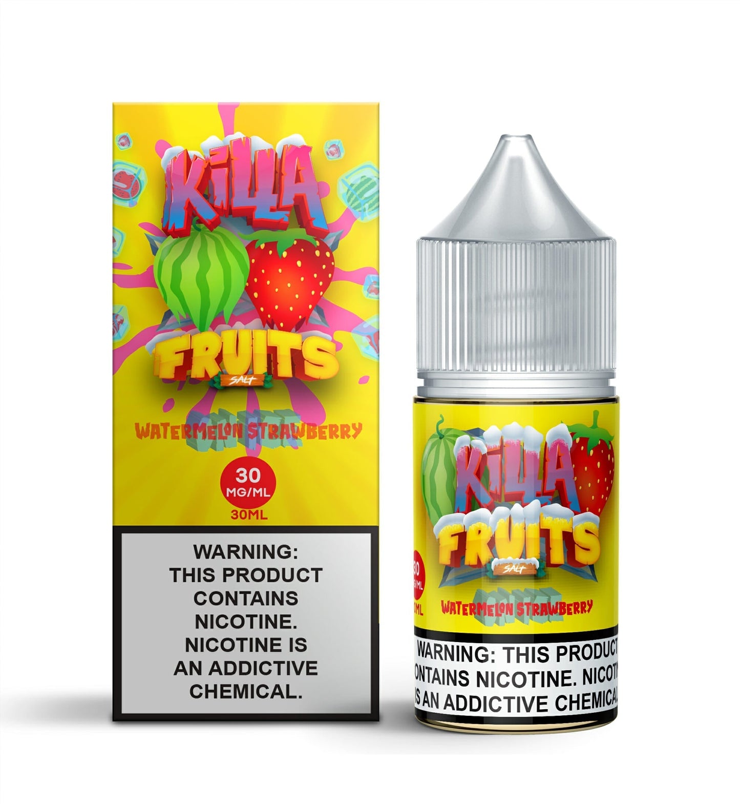 Killa Fruits Salt Series E-Liquid 30mL (Salt Nic) | 30mg Watermelon Strawberry on Ice with packaging