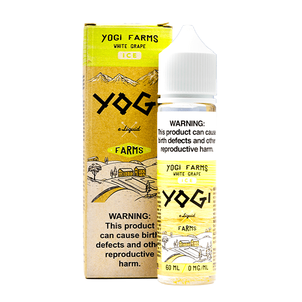 Yogi E-Liquid 60mL | 0mg (Original & Farms Series) White Grape Ice with packaging