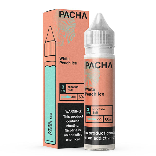 Pachamama TFN Series E-Liquid 0mg | 60mL (Freebase) White Peach Ice with Packaging