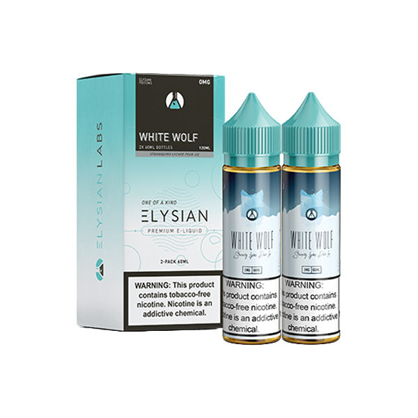 Elysian Series E-Liquid 120mL (Freebase) | 0mg White Wolf with packaging