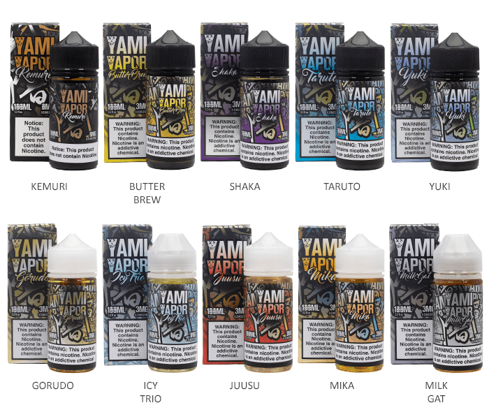 Yami Vapor Series E-Liquid 100mL | 0mg Group Photo